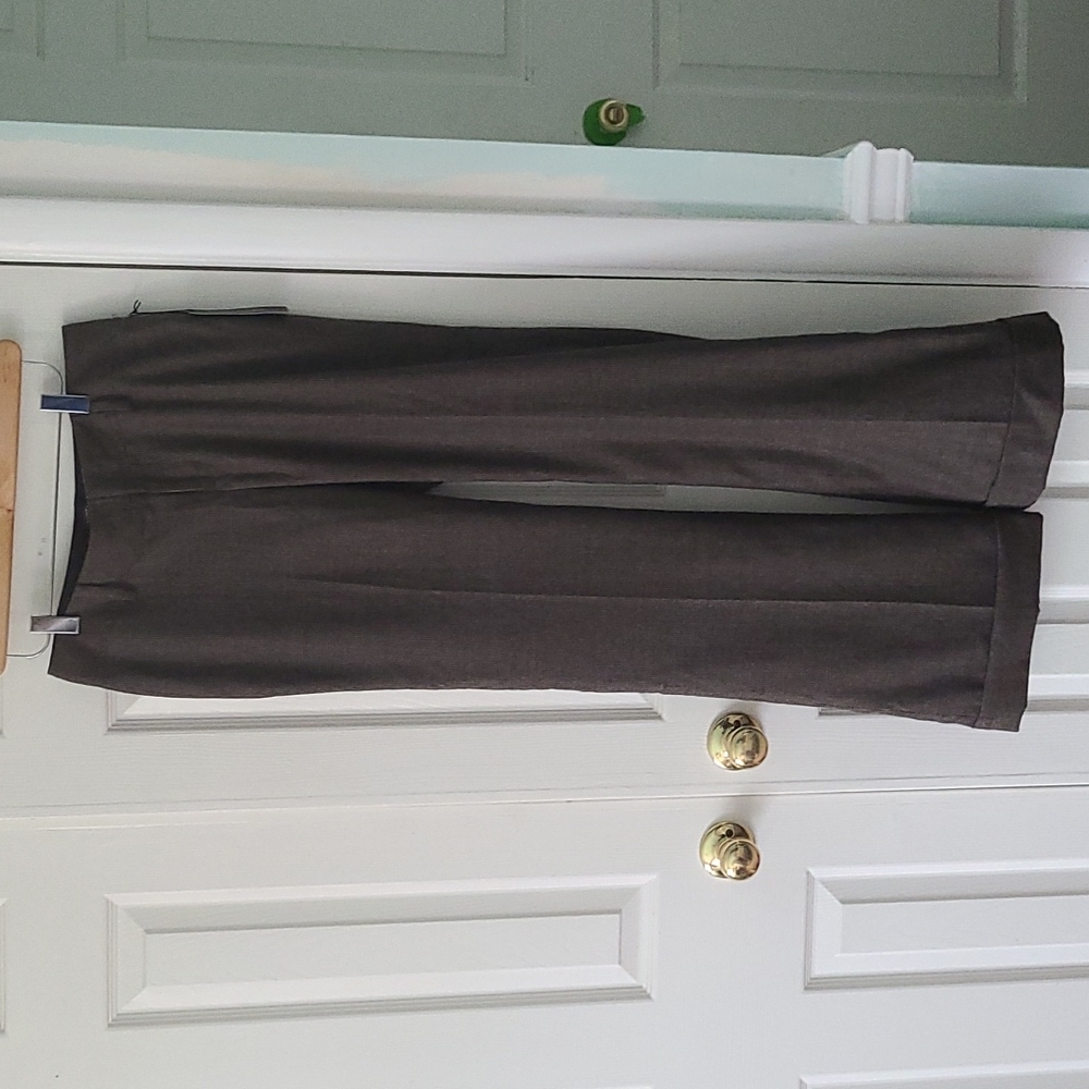 Brown checkered wide leg pants